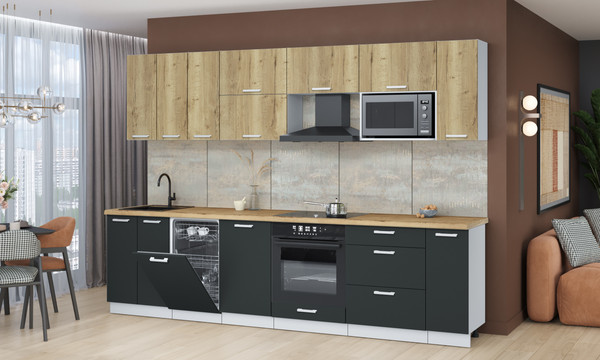 Кухонный гарнитур Интерлиния Мила Лайт 3.0-ПМ4 