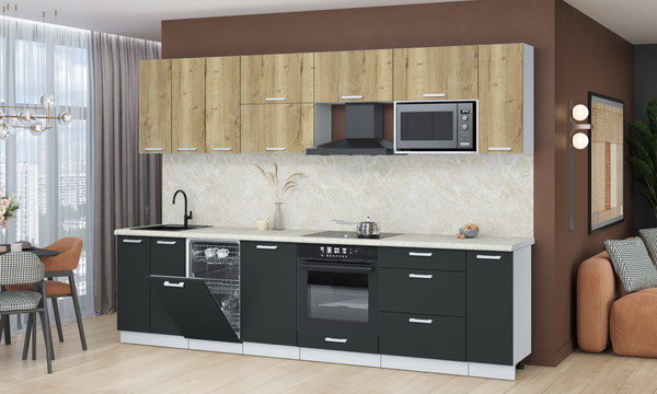 Кухонный гарнитур Интерлиния Мила Лайт 3.0-ПМ4 