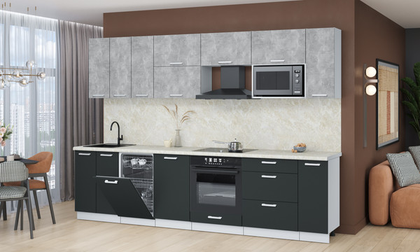 Кухонный гарнитур Интерлиния Мила Лайт 3.0-ПМ4 