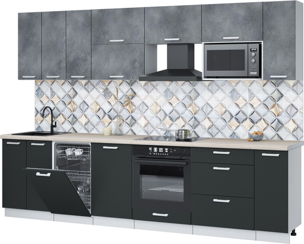 Кухонный гарнитур Интерлиния Мила Лайт 3.0-ПМ4  - фото