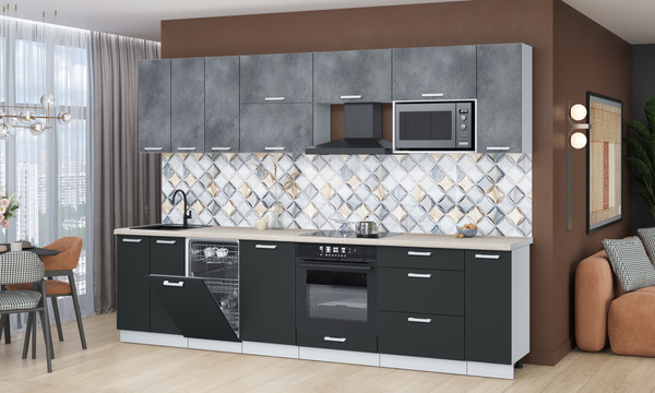 Кухонный гарнитур Интерлиния Мила Лайт 3.0-ПМ4 