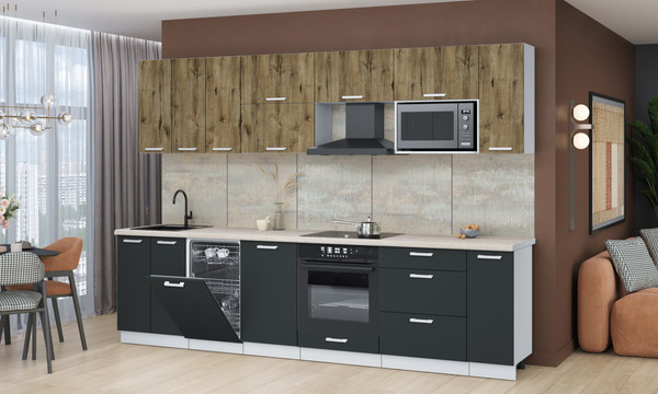 Кухонный гарнитур Интерлиния Мила Лайт 3.0-ПМ4 