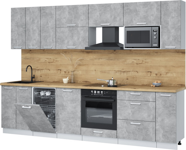 Кухонный гарнитур Интерлиния Мила Лайт 3.0-ПМ4  - фото