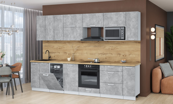 Кухонный гарнитур Интерлиния Мила Лайт 3.0-ПМ4 