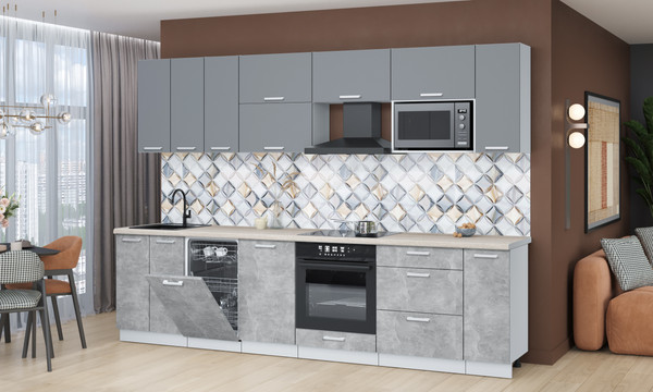 Кухонный гарнитур Интерлиния Мила Лайт 3.0-ПМ4 