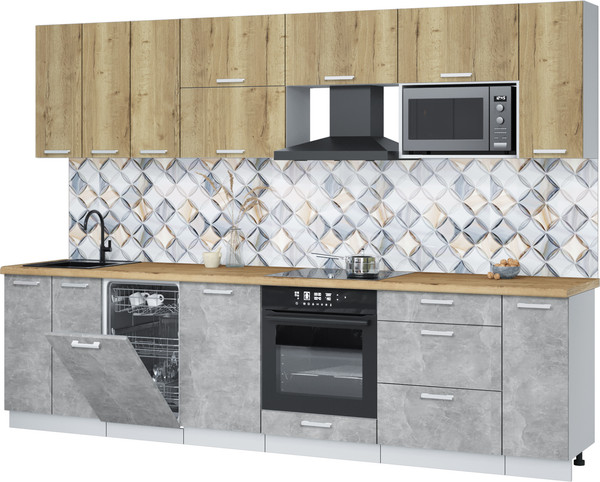 Кухонный гарнитур Интерлиния Мила Лайт 3.0-ПМ4  - фото