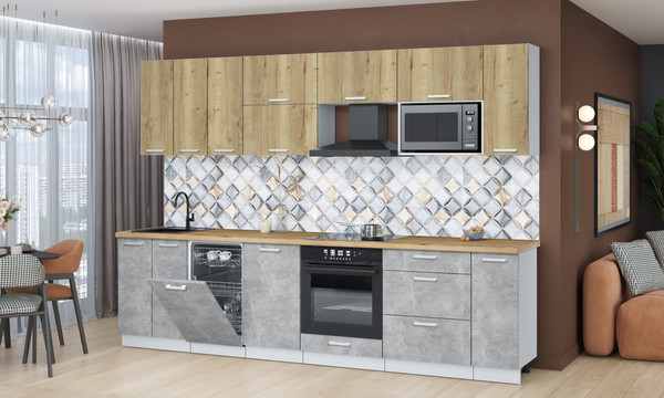 Кухонный гарнитур Интерлиния Мила Лайт 3.0-ПМ4 