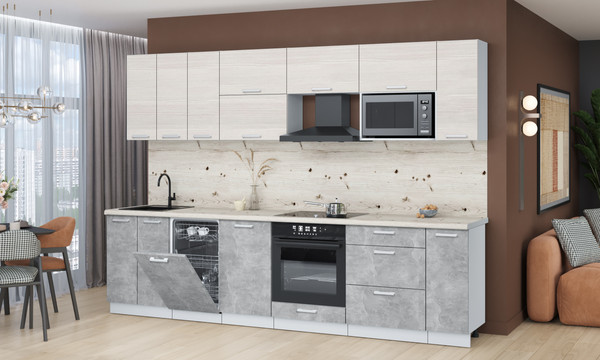 Кухонный гарнитур Интерлиния Мила Лайт 3.0-ПМ4 