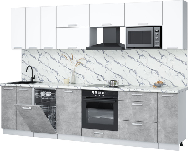 Кухонный гарнитур Интерлиния Мила Лайт 3.0-ПМ4  - фото