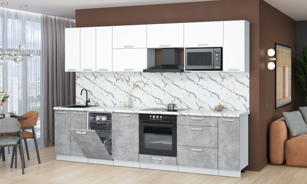 Кухонный гарнитур Интерлиния Мила Лайт 3.0-ПМ4 