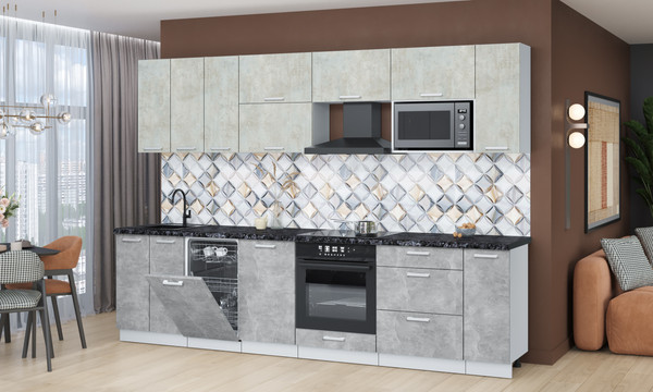 Кухонный гарнитур Интерлиния Мила Лайт 3.0-ПМ4 