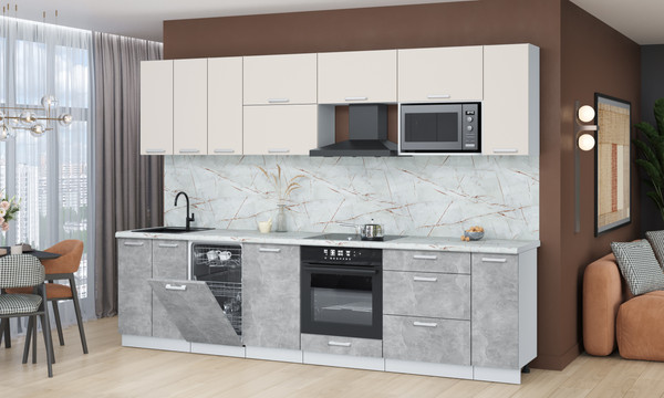 Кухонный гарнитур Интерлиния Мила Лайт 3.0-ПМ4 