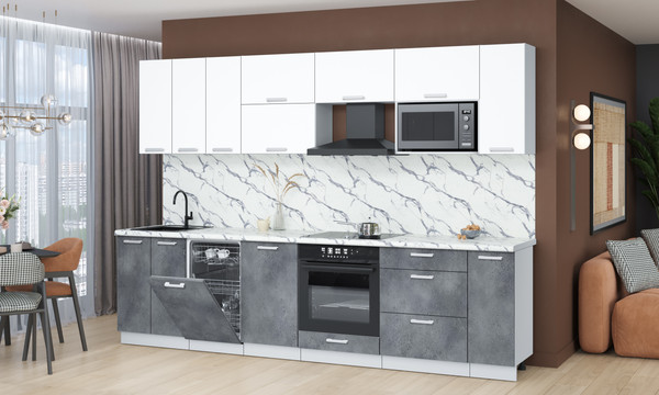 Кухонный гарнитур Интерлиния Мила Лайт 3.0-ПМ4 