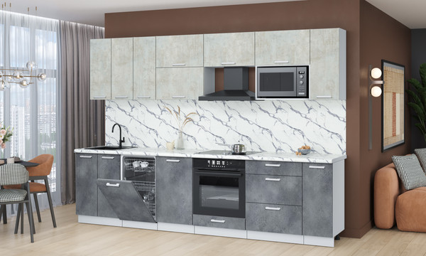 Кухонный гарнитур Интерлиния Мила Лайт 3.0-ПМ4