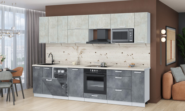 Кухонный гарнитур Интерлиния Мила Лайт 3.0-ПМ4 