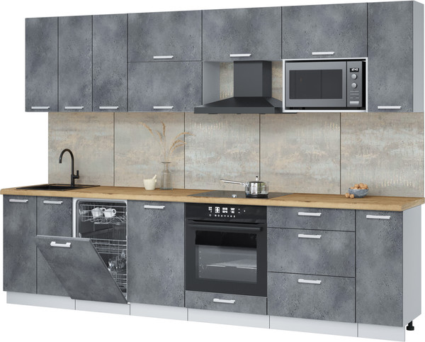 Кухонный гарнитур Интерлиния Мила Лайт 3.0-ПМ4  - фото