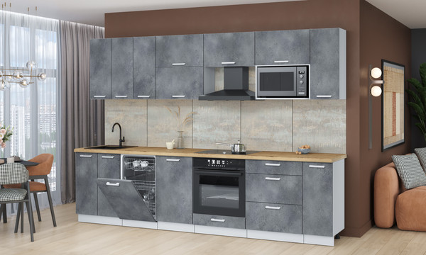 Кухонный гарнитур Интерлиния Мила Лайт 3.0-ПМ4 