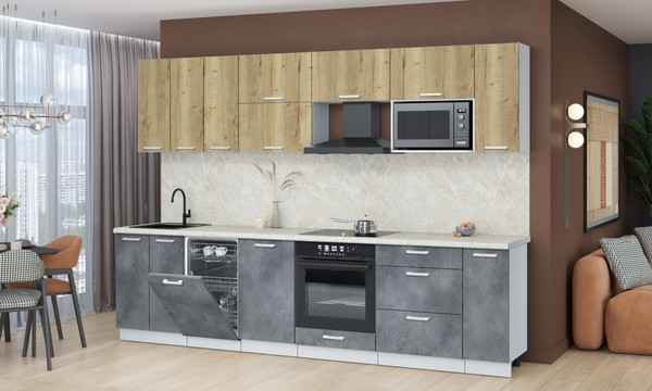 Кухонный гарнитур Интерлиния Мила Лайт 3.0-ПМ4