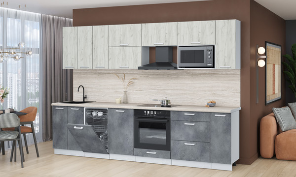 Кухонный гарнитур Интерлиния Мила Лайт 3.0-ПМ4 