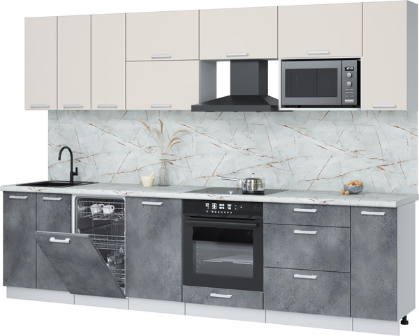 Кухонный гарнитур Интерлиния Мила Лайт 3.0-ПМ4  - фото