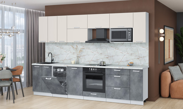 Кухонный гарнитур Интерлиния Мила Лайт 3.0-ПМ4 