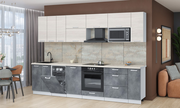 Кухонный гарнитур Интерлиния Мила Лайт 3.0-ПМ4 