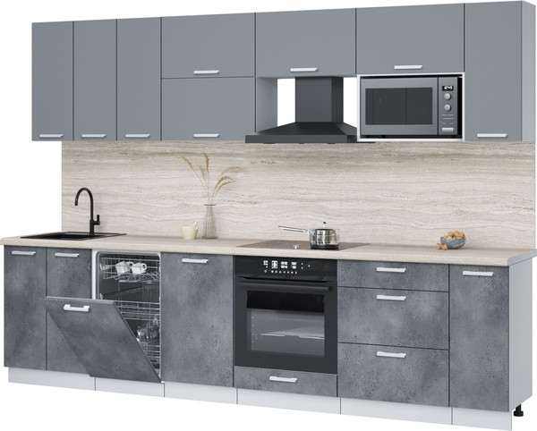 Кухонный гарнитур Интерлиния Мила Лайт 3.0-ПМ4  - фото