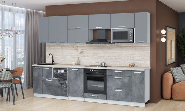 Кухонный гарнитур Интерлиния Мила Лайт 3.0-ПМ4 