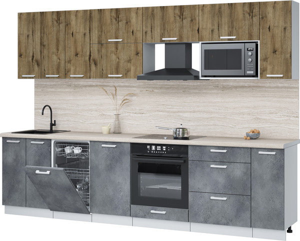 Кухонный гарнитур Интерлиния Мила Лайт 3.0-ПМ4  - фото