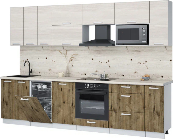 Кухонный гарнитур Интерлиния Мила Лайт 3.0-ПМ4  - фото