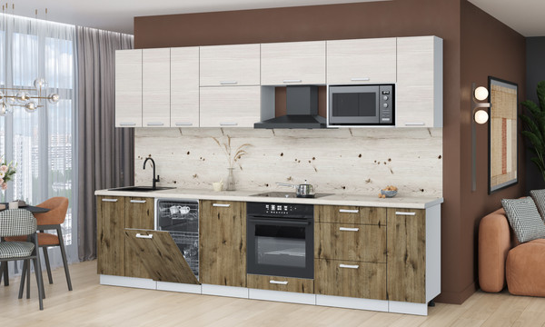 Кухонный гарнитур Интерлиния Мила Лайт 3.0-ПМ4 