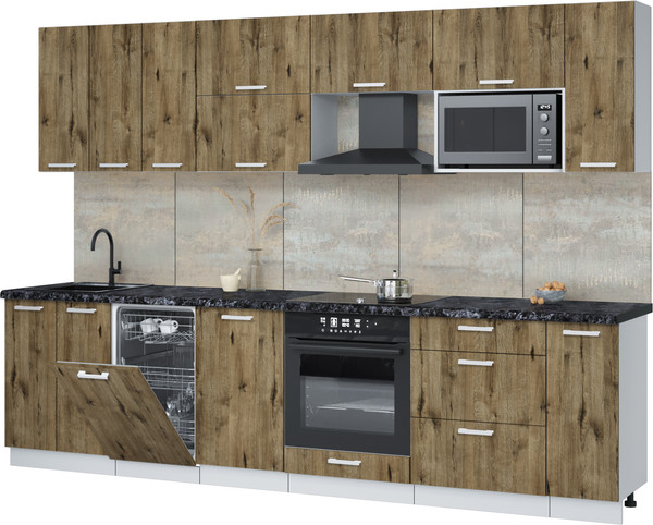 Кухонный гарнитур Интерлиния Мила Лайт 3.0-ПМ4  - фото