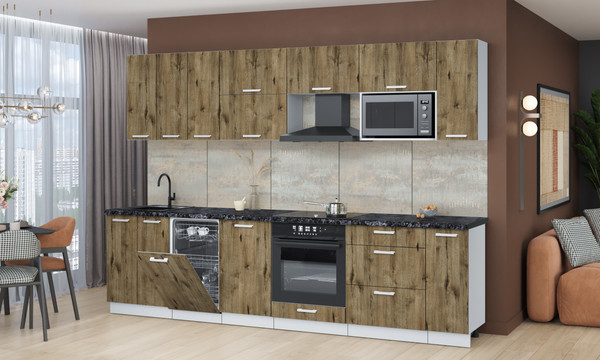 Кухонный гарнитур Интерлиния Мила Лайт 3.0-ПМ4 