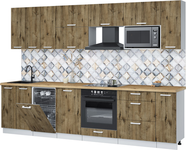 Кухонный гарнитур Интерлиния Мила Лайт 3.0-ПМ4 - фото