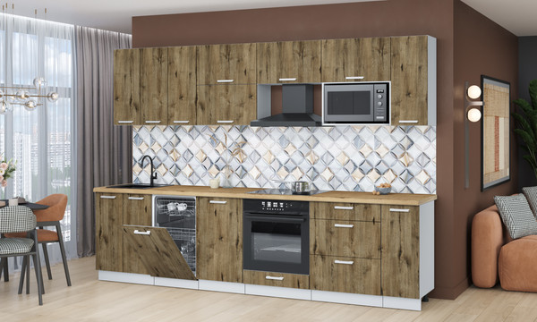 Кухонный гарнитур Интерлиния Мила Лайт 3.0-ПМ4