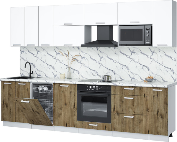 Кухонный гарнитур Интерлиния Мила Лайт 3.0-ПМ4  - фото