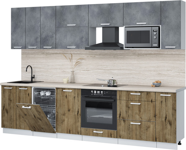 Кухонный гарнитур Интерлиния Мила Лайт 3.0-ПМ4  - фото