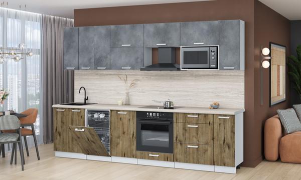 Кухонный гарнитур Интерлиния Мила Лайт 3.0-ПМ4 