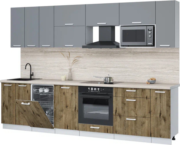 Кухонный гарнитур Интерлиния Мила Лайт 3.0-ПМ4 - фото