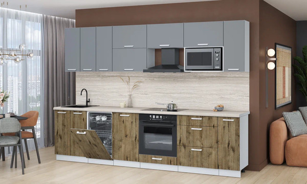 Кухонный гарнитур Интерлиния Мила Лайт 3.0-ПМ4