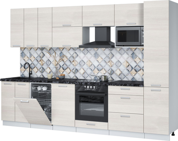 Кухонный гарнитур Интерлиния Мила Лайт 3.1-ПМ4  - фото