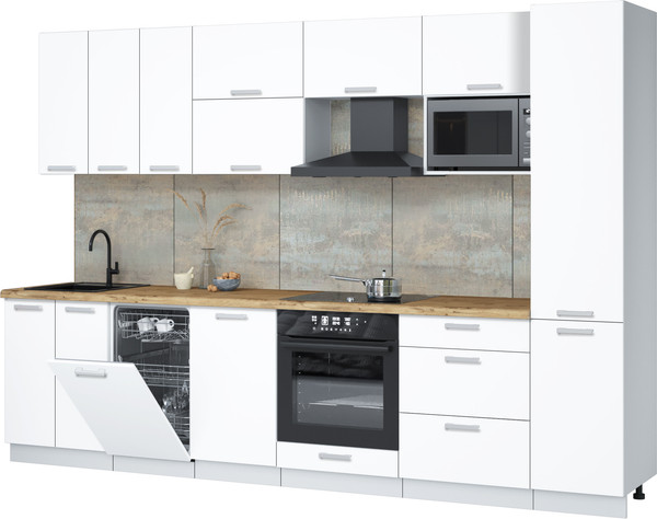 Кухонный гарнитур Интерлиния Мила Лайт 3.1-ПМ4  - фото