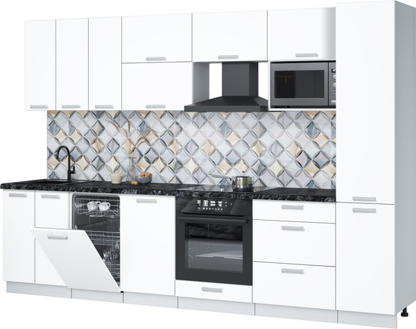 Кухонный гарнитур Интерлиния Мила Лайт 3.1-ПМ4  - фото