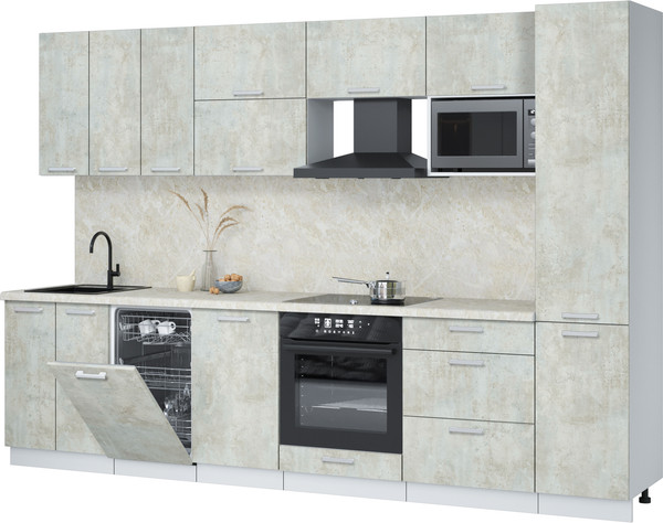 Кухонный гарнитур Интерлиния Мила Лайт 3.1-ПМ4  - фото