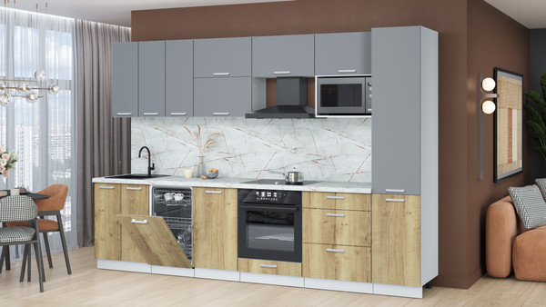 Кухонный гарнитур Интерлиния Мила Лайт 3.1-ПМ4 