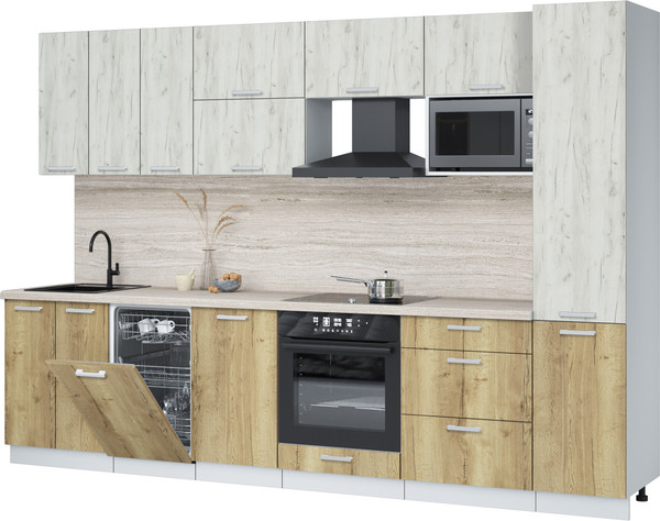 Кухонный гарнитур Интерлиния Мила Лайт 3.1-ПМ4  - фото