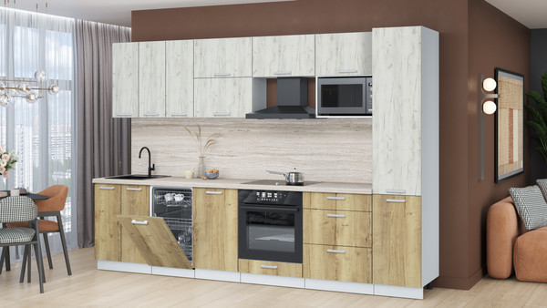 Кухонный гарнитур Интерлиния Мила Лайт 3.1-ПМ4 