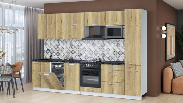 Кухонный гарнитур Интерлиния Мила Лайт 3.1-ПМ4 