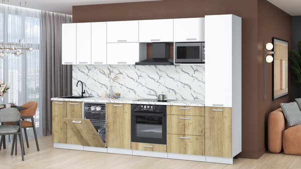 Кухонный гарнитур Интерлиния Мила Лайт 3.1-ПМ4 