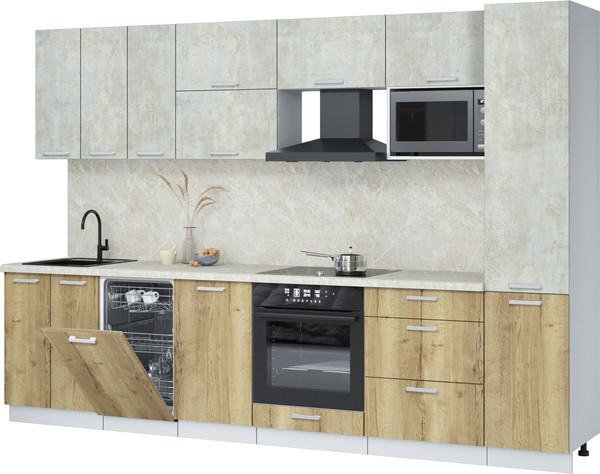 Кухонный гарнитур Интерлиния Мила Лайт 3.1-ПМ4  - фото